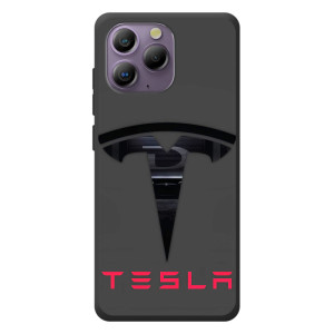Силиконовый бампер с картинкой машины на Blackview A96 – Logo TESLA