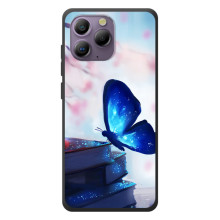 Силіконовий бампер з картинкою звірів для Blackview A96 (Метелик синій)