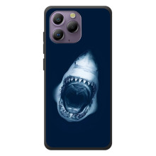 Силіконовий бампер з картинкою звірів для Blackview A96 (Пащу Акули)