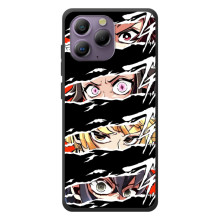 Силіконові чохлі з очіма Anime для Блаκв’ю А96 – Очі на чорному