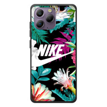 Силіконовый Чохол на Blackview A96 з картинкою НАЙК (Квітковий Nike)