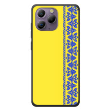 Силіконовый Чохол на Blackview A96 (Вишиванка на жовтому фоні)