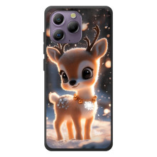 Яркий чехол для Blackview A96 с Зимними Оленятами (Оленёнок)