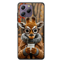 Друкований чохол 'Звірята з кавою' для Blackview A96 – Жираф з кавою