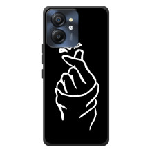 Чехлы (Знак сердечка) на Blackview Color 8 (Сердце на черном)