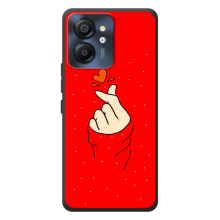 Чехлы (Знак сердечка) на Blackview Color 8 (Сердце на красном)