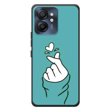Чехлы (Знак сердечка) на Blackview Color 8 (Сердечко на бирюзовом)