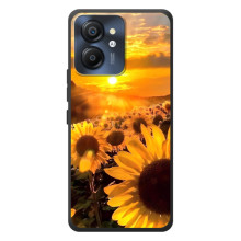 Чехол с Цветами для Blackview Color 8 (поле подсолнухов)