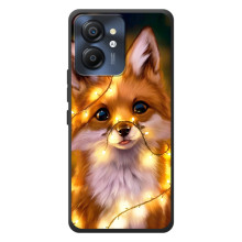 Чехол с Лисичкой для Blackview Color 8 (Новогодний лисенок)