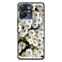 Чехол с ромашками на Blackview Color 8 (Рамка в ромашках)