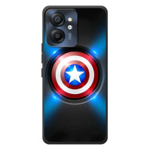 Чехол с Щитом Капитана Америки на Blackview Color 8 (Яркий Щит Капитана)
