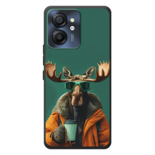 Чехол с принтом стильные животные для Блэквью Цвет 8 (Лось с кофе)