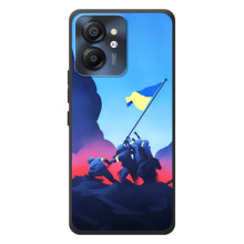 Чохол з українським воїном на Blackview Color 8 – Український прапор