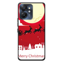 Різдвяні Чохли для Blackview Color 8 (VPrint) – Санта з оленями