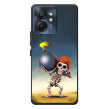 Чехол з героями Клеш Рояль для Blackview Color 8 (Скелет с бомбой)