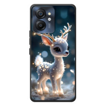 Яркий чехол для Blackview Color 8 с Зимними Оленятами (Блистающий оленёнок)