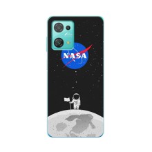 Силиконовый бампер с принтом "Наса" на Blackview Oscal C30 Pro (Космонавт NASA)