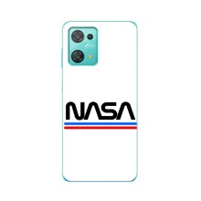 Силиконовый бампер с принтом "Наса" на Blackview Oscal C30 Pro (NASA на белом фоне)