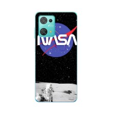 Силиконовый бампер с принтом "Наса" на Blackview Oscal C30 Pro (Nasa на луне)