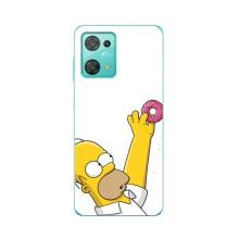 Чехол с Симпсонами для Blackview Oscal C30 Pro (VPrint) – Гомер с пончиком