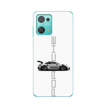 Чохол з авто Порше для Blackview Oscal C30 Pro – білий порше