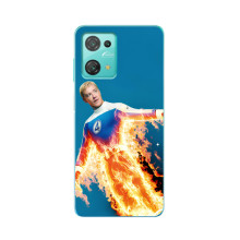 Чехол с принтом Фантастическая четверка для Blackview Oscal C30 Pro – Человек-Факел