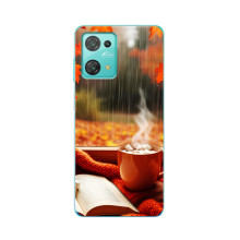 Чехол с уникальным дизайном «Осень с кофе» для Blackview Oscal C30 Pro – Кофе и дождь