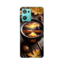 Чехол с уникальным дизайном «Осень с кофе» для Blackview Oscal C30 Pro – Тёмный кофе