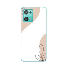 Силконовий чохол з принтом в квітах на Blackview Oscal C30 – Нюдовий дизайн