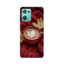 Чехол с уникальным дизайном «Осень с кофе» для Blackview Oscal C30 – Кофе на пледе