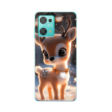 Яркий чехол для Blackview Oscal C30 с Зимними Оленятами (Оленёнок)