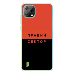 Чехлы УПА (Красно-Чёрный) на Blackview Oscal C60 – Правый Серктор