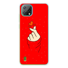 Чохол (Знак сердечка) для Blackview Oscal C60 (Сердечко на червоному)