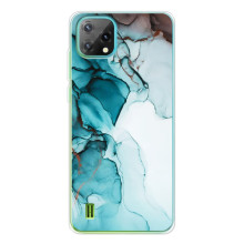 Чехол для >Блэквью Оскал C60 - с принтом (Дизайнерские) (AlphaPrint) (Бирюзовый мрамор)