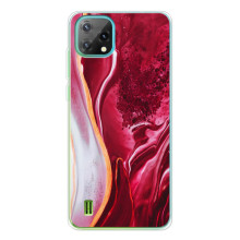 Чехол для >Блэквью Оскал C60 - с принтом (Дизайнерские) (AlphaPrint) (Мрамор красный)