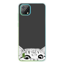 Чехол на >Блэквью Оскал C60 с Котами (VPrint) (Выглядывает кот)