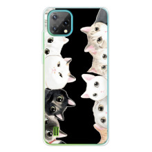 Чехол на >Блэквью Оскал C60 с Котами (VPrint) (Взгляд котов)