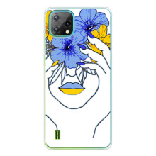 Чохол на Blackview Oscal C60 (Український дизайн) (Українка на всю голову)