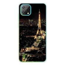 Чехол Эйфелева Башня для Blackview Oscal C60 - (AlphaPrint) – Ночной Париж