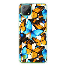 Чехол с принтом для >Блэквью Оскал C60 - (Прикольные) (AlphaPrint) (Яркие бабочки)