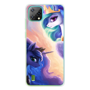 Чехол Unicorn на Blackview Oscal C60 – Единорожки на тучках