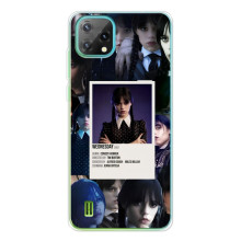 Чехлы Венсдей на Blackview Oscal C60 Уэнсдей (AlphaPrint) – коллаж Уэнздей