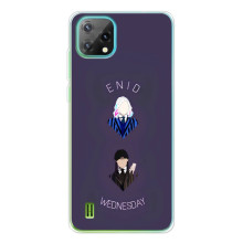 Чехлы Венсдей на Blackview Oscal C60 Уэнсдей (AlphaPrint) – Уэнздей и подруга