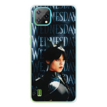 Чехлы Венсдей на Blackview Oscal C60 Уэнсдей (AlphaPrint) – Уэнздей кошка