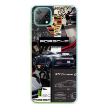 Чехол с авто Порше для Blackview Oscal C60 – Коллаж Порше