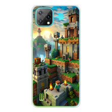 Чехол с картинками Майнкрафт для 

Чёрнаямью Осгал С60 
 – Город Майнкрафт