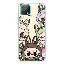 Чехол с Лабубу на Blackview Oscal C60 (Коллаж Лабубу)