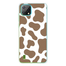 Чехол с принтом коровы на >Блэквью Оскал C60 (Коричневый принт)