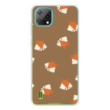 Чехол с принтом лисички на Чёрнаямью Осгал С60