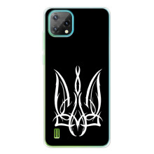 Чехол с украинским гербом на Blackview Oscal C60 – Герб на черном